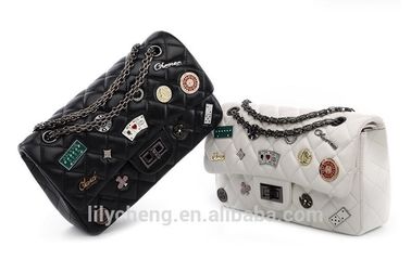 wholesale fashion Pu leather women handbag pu bag chain bag, crossbody bag ,Factory price Shenzhen Lily Cheng