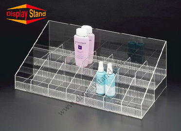 Promotion Cosmetic Counter Clear Acrylic POP Displays In supermarket
