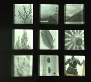 Black Clear Durable Acrylic Picture Frame With 9 Compartments , Eco-Friendly