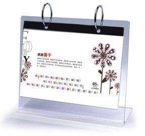 Office Clear Acrylic Calendar Holder on Table Top Custom 148mm x 210mm