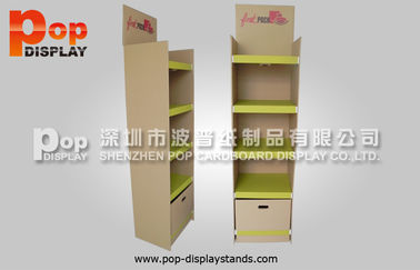 Kraft Shelves Cardboard Stands / Creative Retailing Racks For Kitchenwares
