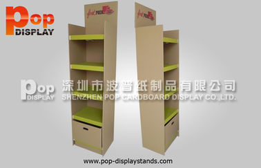 Kraft Shelves Cardboard Stands / Creative Retailing Racks For Kitchenwares