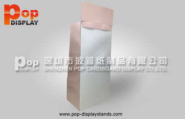 Pink Cosmetic Cardboard Display Stands ,  Floor Display Stands In Supermarket