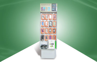 Shop Cardboard Product Floor Display Stands With Hook For Ipone / Ipad