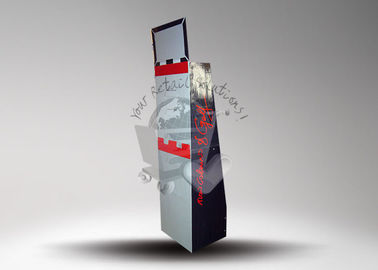 Six Racks Paper Flooring Display , Cardboard Display Stand with Clear Printing