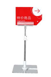 Metal POP Clip Table Top Sign Holders , Clear PVC Clip POS Sign Holder