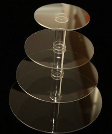4 Tiers Simple Grocery Acrylic Display Stands For Bakeware / Cake