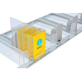 Food Supermarket Shelf Pusher , Plastic Retail Sign Holders