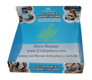 Cartoon Blue Acrylic Pop Cardboard Counter Displays For Publicity