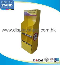 Temporary Card POP Floor Cardboard Display Stands with Tiers / Shelves