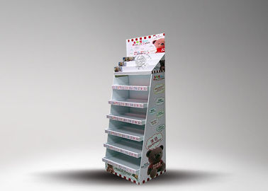 Pop up Cardboard Floor Shelf Display Stand / DVD Racks FOR Advertising