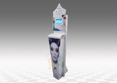 Glossy Finishing Cardboard Display Rack Corrugated With LCD Player