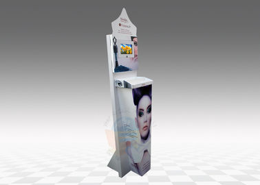 Glossy Finishing Cardboard Display Rack Corrugated With LCD Player