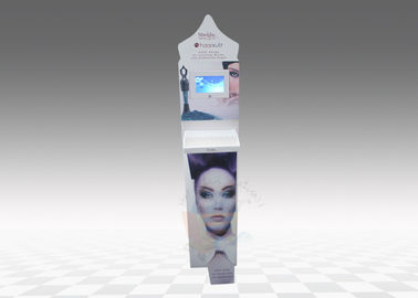 Glossy Finishing Cardboard Display Rack Corrugated With LCD Player