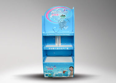 Water Proof Blue Cardboard Display Racks with Three Layers for Wet Wipes