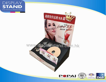 Cardboard Counter Display for Cosmetic Products,Liquid Makeup Beauty Products Display