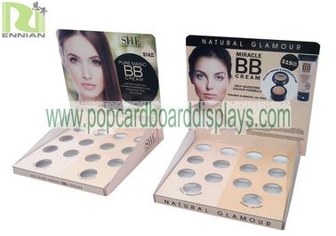 Custom Varnish Cardboard Counter Displays , Cosmetic Display Stand BB Cream CDU