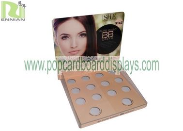 Custom Varnish Cardboard Counter Displays , Cosmetic Display Stand BB Cream CDU