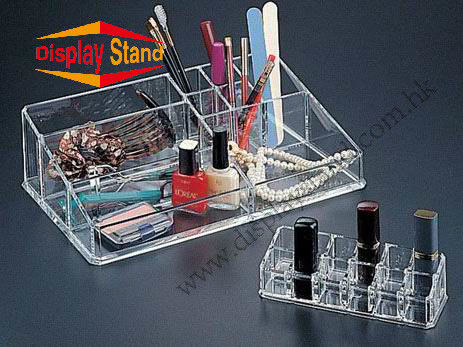 Promotion Cosmetic Counter Clear Acrylic POP Displays In supermarket