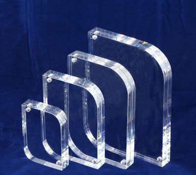 10mm / 15mm Clear Acrylic Photo Frames Desktop Stand OEM