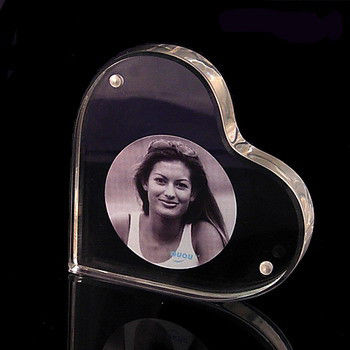Heart Shape Acrylic Magnetic Photo Frames 3R 4R 5R Customized