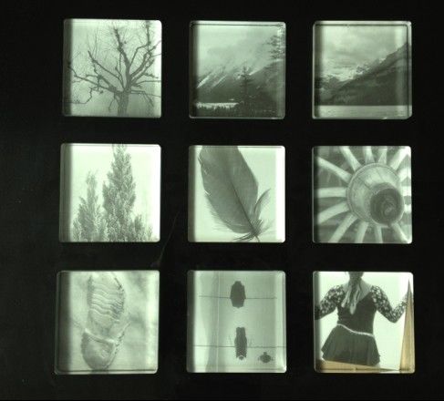 Black Clear Durable Acrylic Picture Frame With 9 Compartments , Eco-Friendly