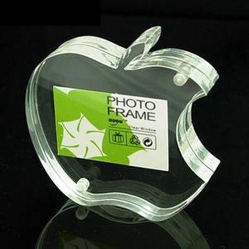 Apple Shape Acrylic Picture Frames With High Transparency For Family Gift