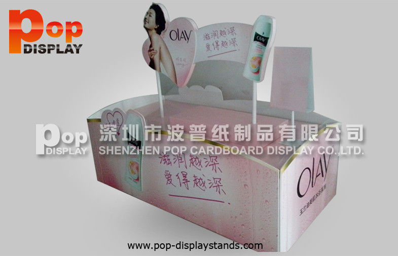 Sturdy And Durable Cardboard Cosmetic Display Stands With Glossy & UV Coating