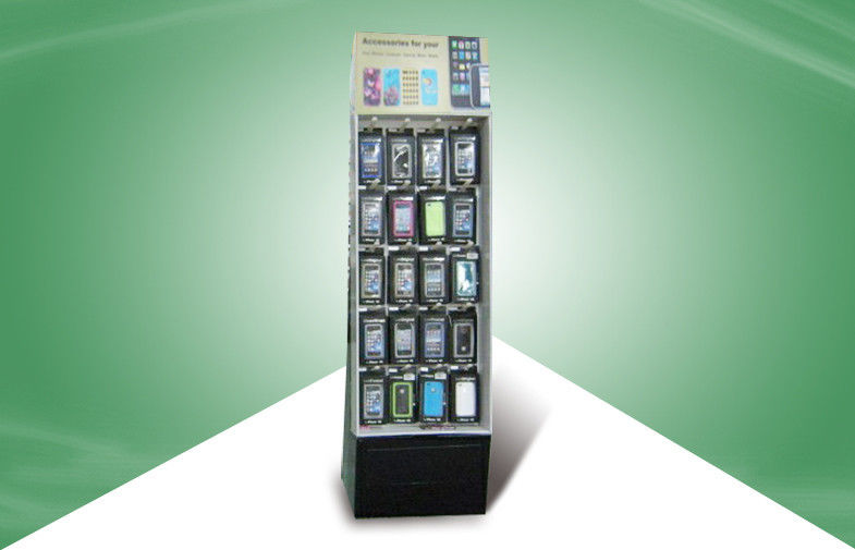 Shop Cardboard Product Floor Display Stands With Hook For Ipone / Ipad