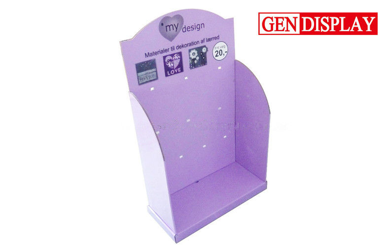 Cosmetic Cardboard Hook Display , Pop Cosmetic Display Stand For Promotional