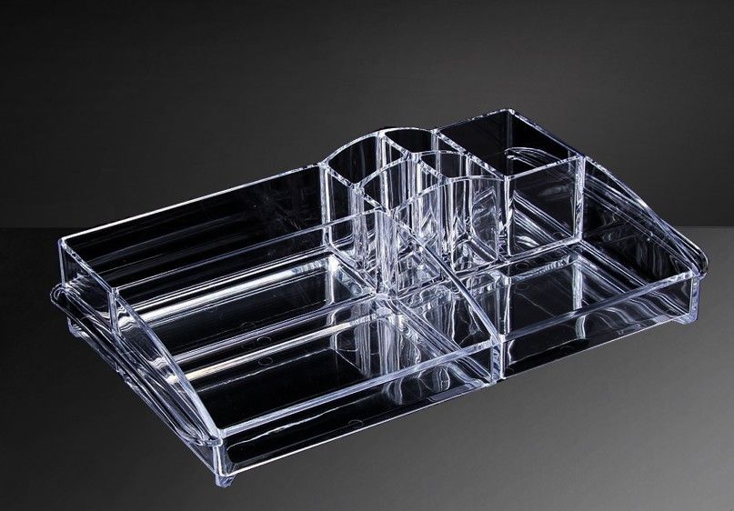 Silk Screen / Printing Custom Acrylic Products , Hot Bending Cosmetic Display