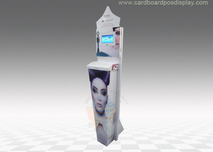 White Lotus Store Cardboard Display Stand , countertop display racks