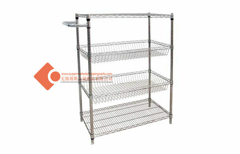 Galvanized Garage Wire Shelving Systems Heavy Duty Display Racks