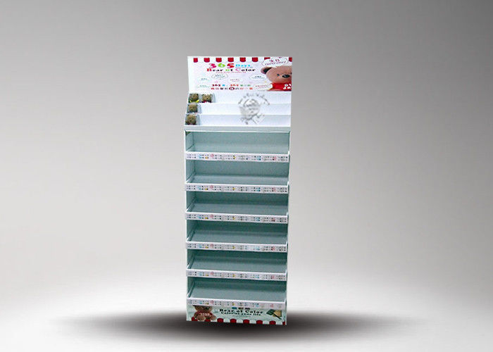 Pop up Cardboard Floor Shelf Display Stand / DVD Racks FOR Advertising